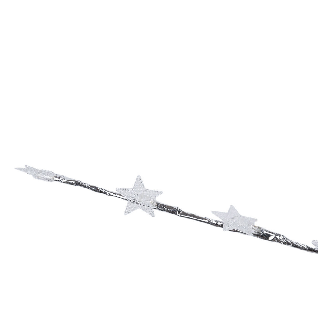 Светодиодное декоративное дерево 150 см с насадками-звездочками, RGB мерцание, металл